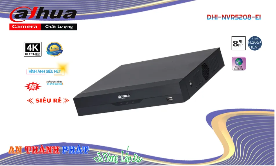 DHI-NVR5208-EI sắc nét Dahua DHI-NVR5208-EI sắc nét Dahua