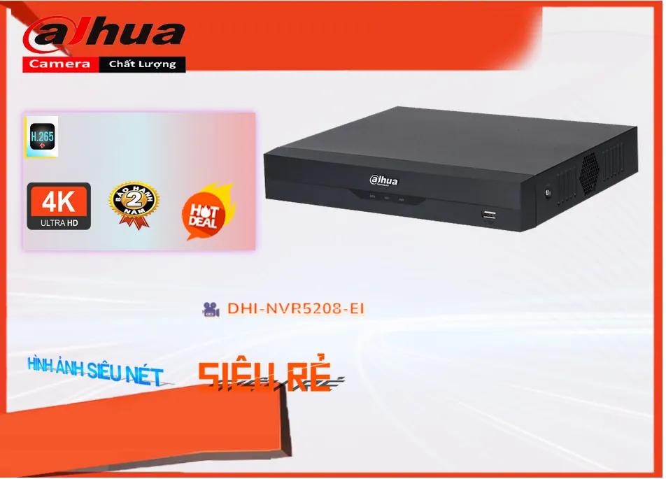 DHI-NVR5208-EI sắc nét Dahua DHI-NVR5208-EI sắc nét Dahua