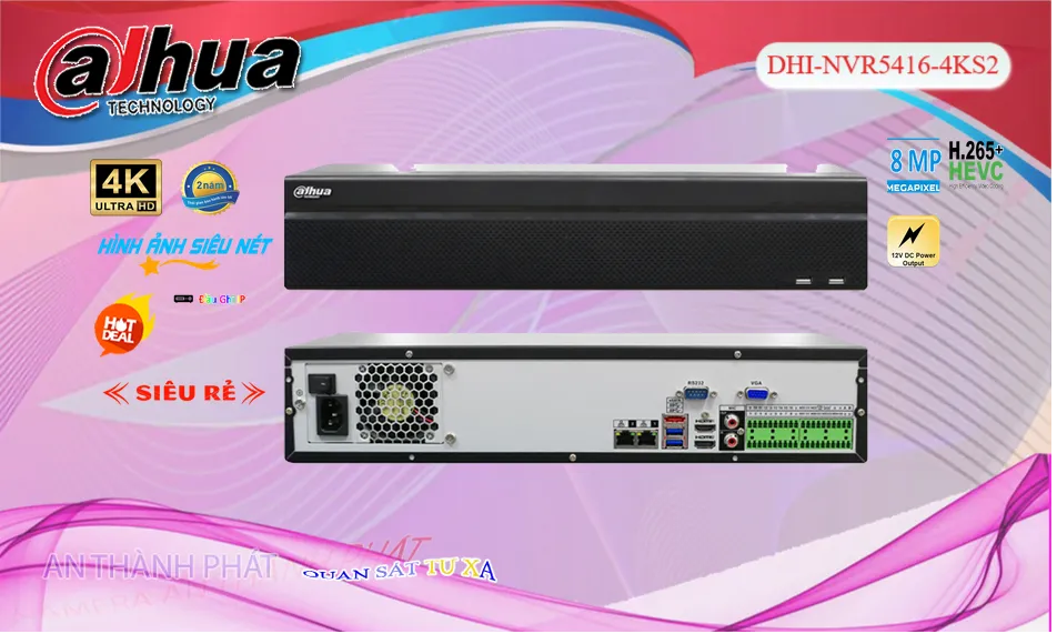 DHI-NVR5416-4KS2 sắc nét Dahua DHI-NVR5416-4KS2 sắc nét Dahua