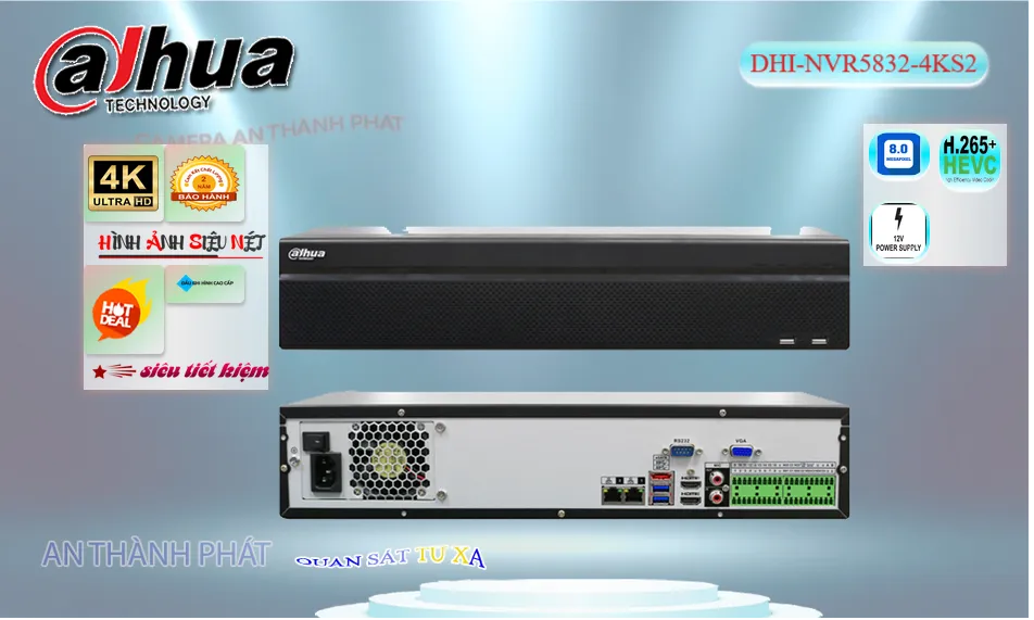 DHI-NVR5832-4KS2 sắc nét Dahua