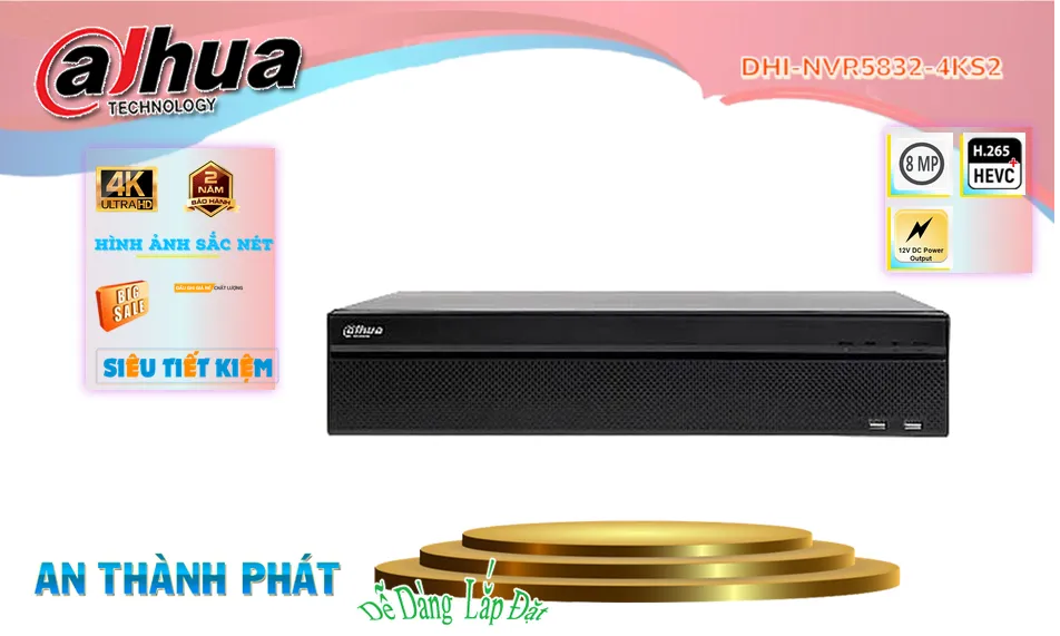 DHI-NVR5832-4KS2 sắc nét Dahua