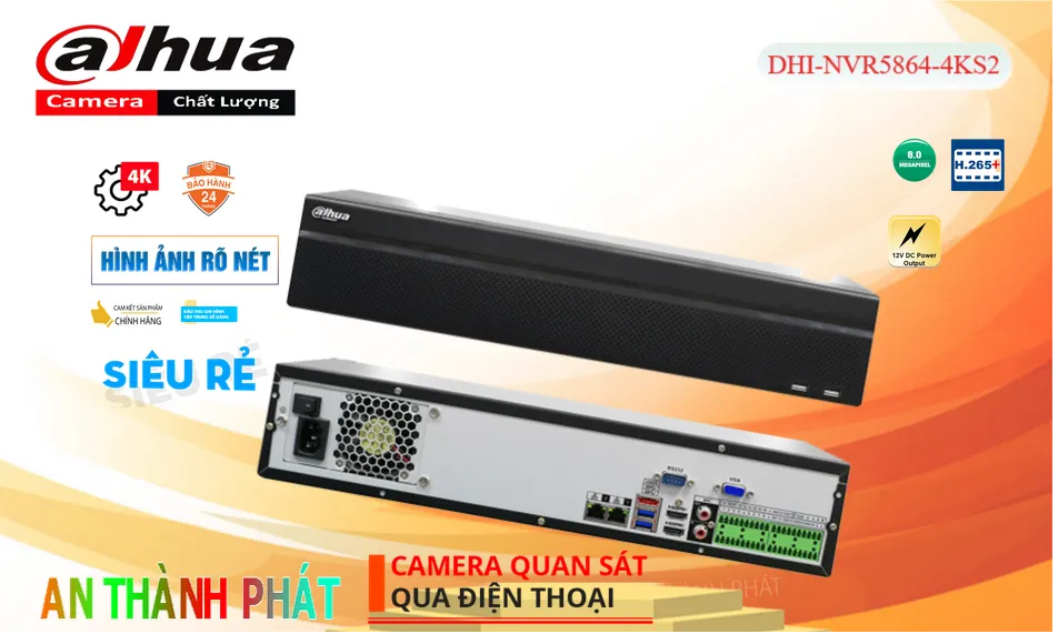 DHI-NVR5864-4KS2 sắc nét Dahua DHI-NVR5864-4KS2 sắc nét Dahua