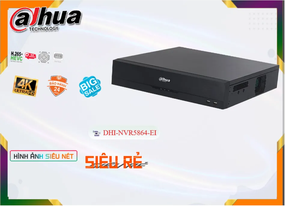 DHI-NVR5864-EI sắc nét Dahua DHI-NVR5864-EI sắc nét Dahua