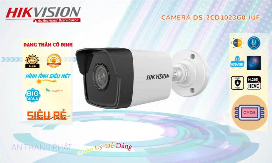 ➠ DS-2CD1023G0-IUF sắc nét Hikvision ➠ DS-2CD1023G0-IUF sắc nét Hikvision