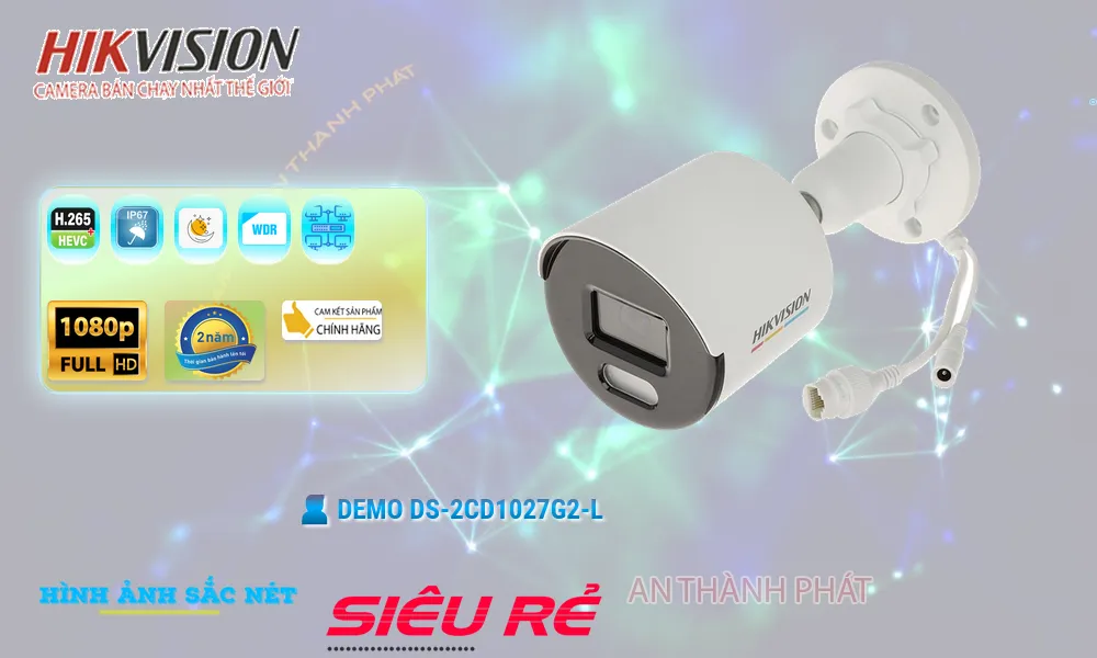 DS-2CD1027G2-L sắc nét Hikvision DS-2CD1027G2-L sắc nét Hikvision