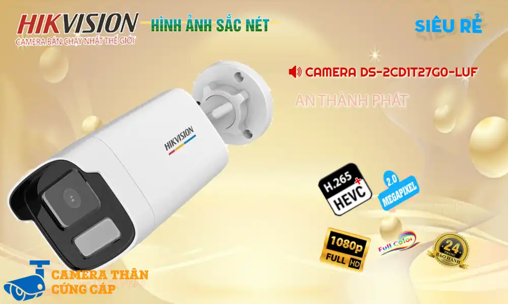 DS-2CD1T27G0-LUF sắc nét Hikvision DS-2CD1T27G0-LUF sắc nét Hikvision