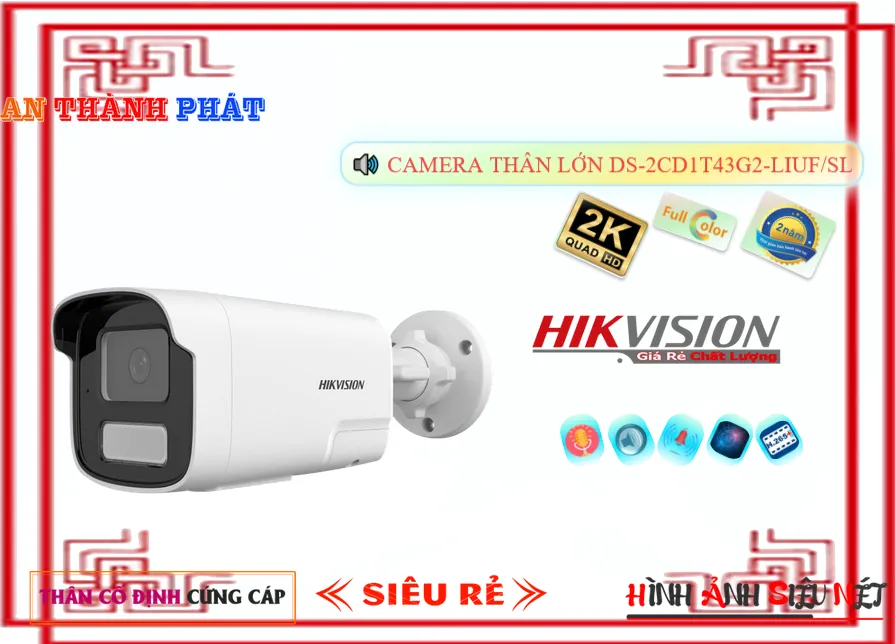 Camera Hikvision DS-2CD1T43G2-LIUF/SL Camera Hikvision DS-2CD1T43G2-LIUF/SL