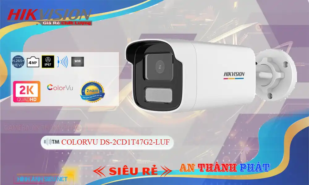 DS-2CD1T47G2-LUF sắc nét Hikvision DS-2CD1T47G2-LUF sắc nét Hikvision