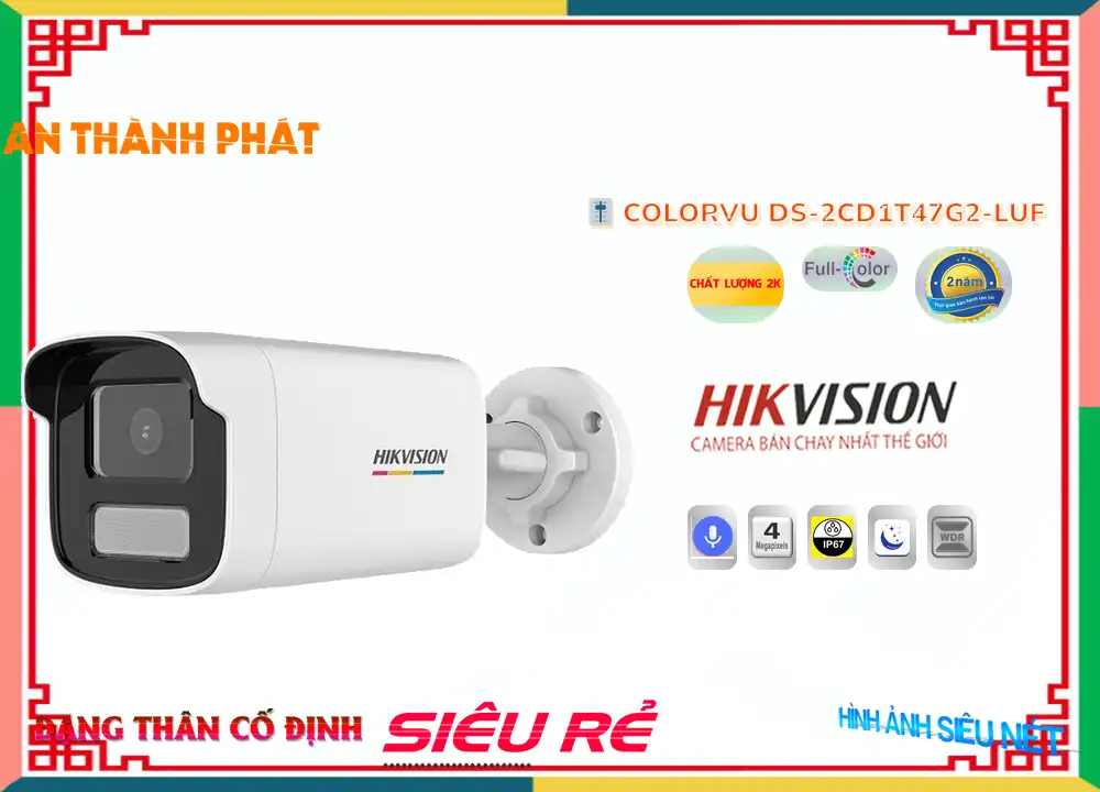DS-2CD1T47G2-LUF sắc nét Hikvision DS-2CD1T47G2-LUF sắc nét Hikvision