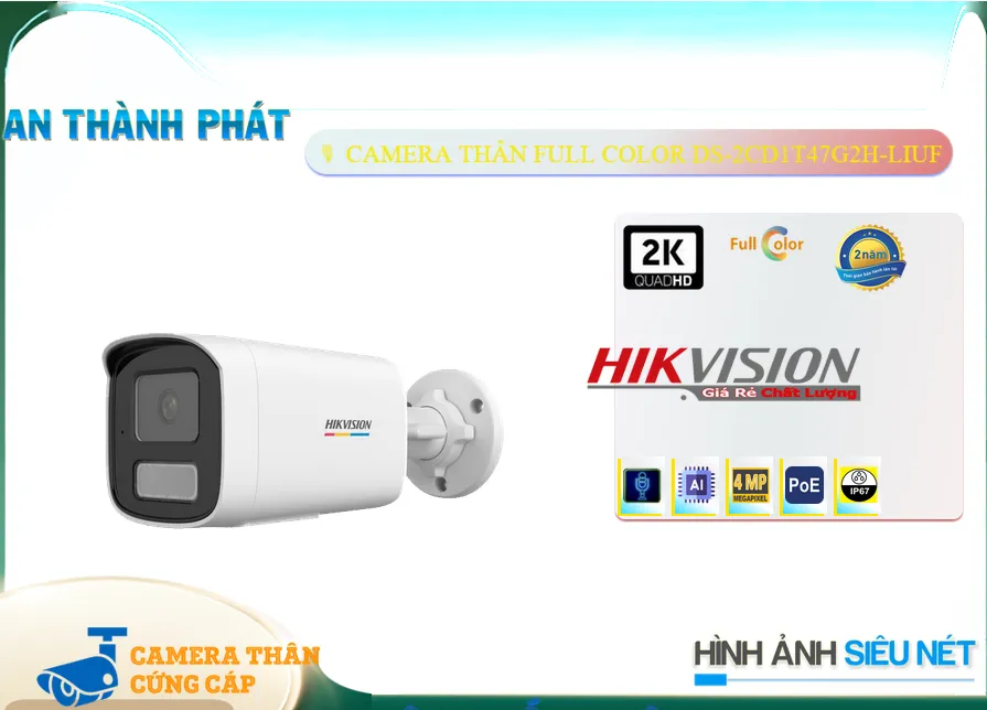 Camera Hikvision DS-2CD1T47G2H-LIUF Camera Hikvision DS-2CD1T47G2H-LIUF