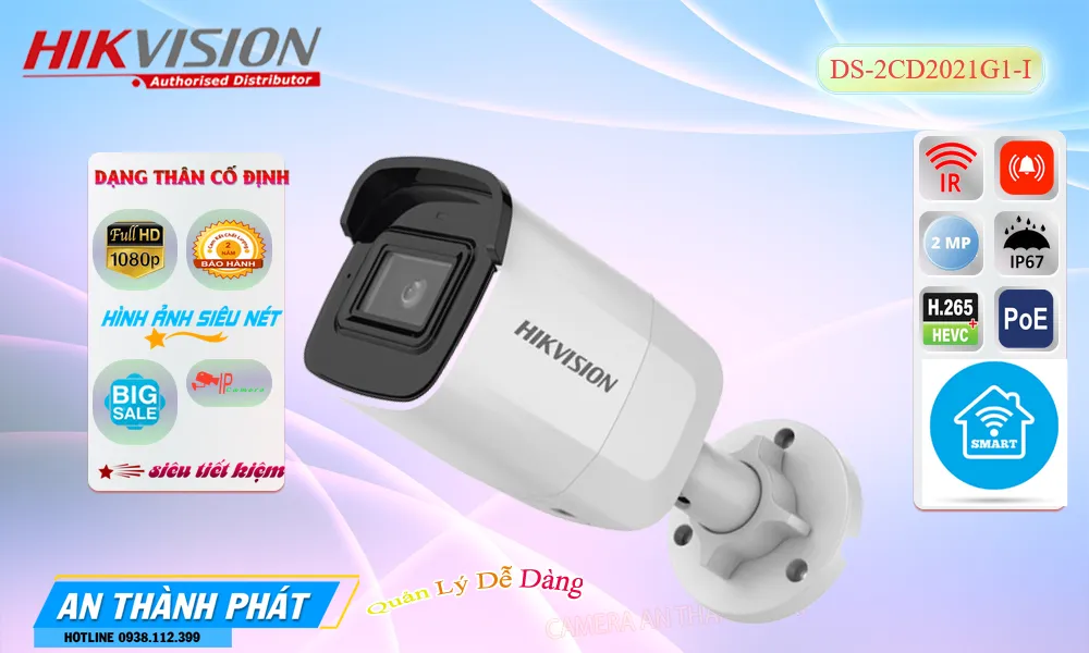 DS-2CD2021G1-I sắc nét Hikvision DS-2CD2021G1-I sắc nét Hikvision