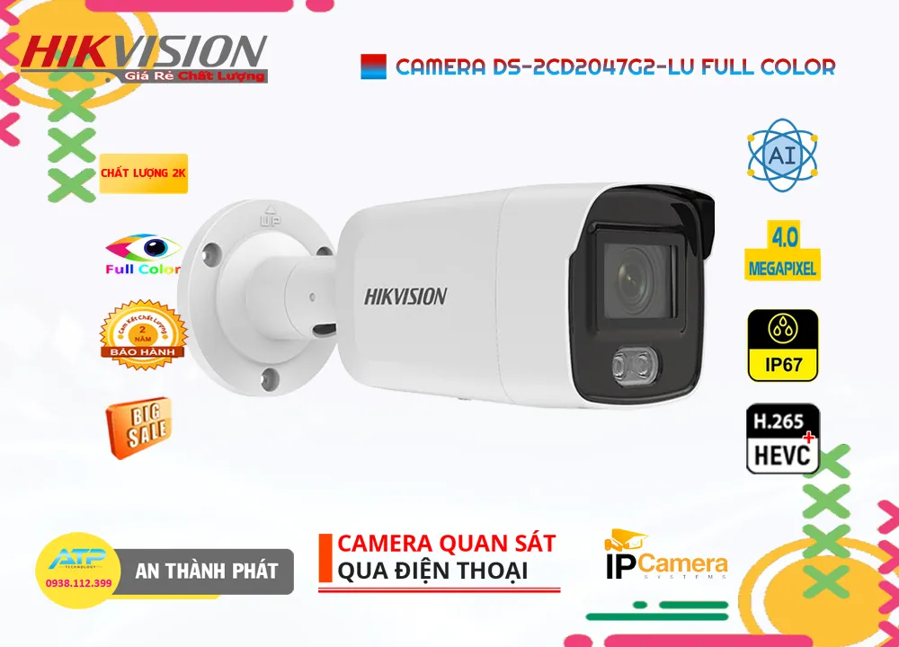 DS-2CD2047G2-LU sắc nét Hikvision DS-2CD2047G2-LU sắc nét Hikvision