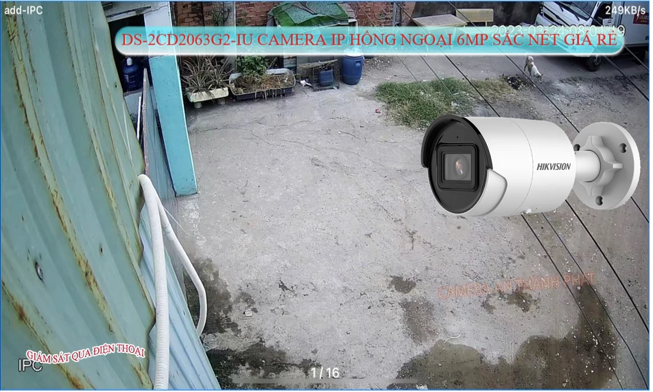 DS-2CD2063G2-IU sắc nét Hikvision ➠