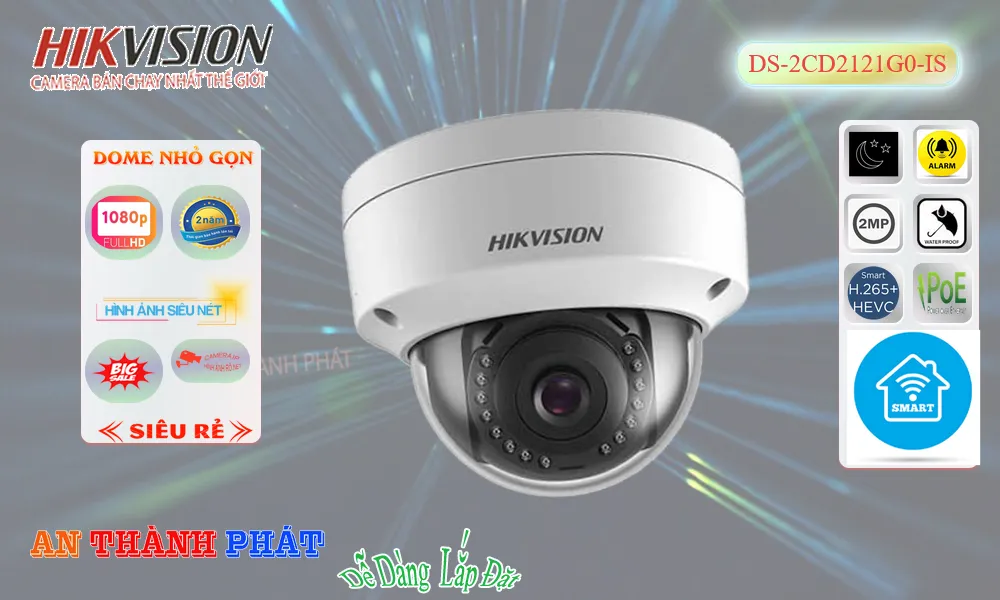 DS-2CD2121G0-IS sắc nét Hikvision DS-2CD2121G0-IS sắc nét Hikvision