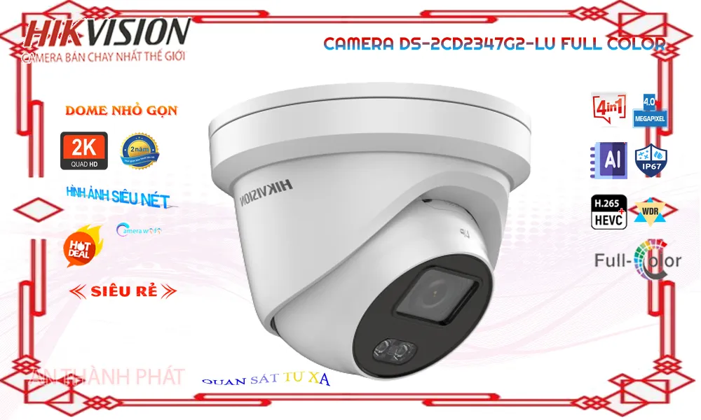 DS-2CD2347G2-LU sắc nét Hikvision DS-2CD2347G2-LU sắc nét Hikvision