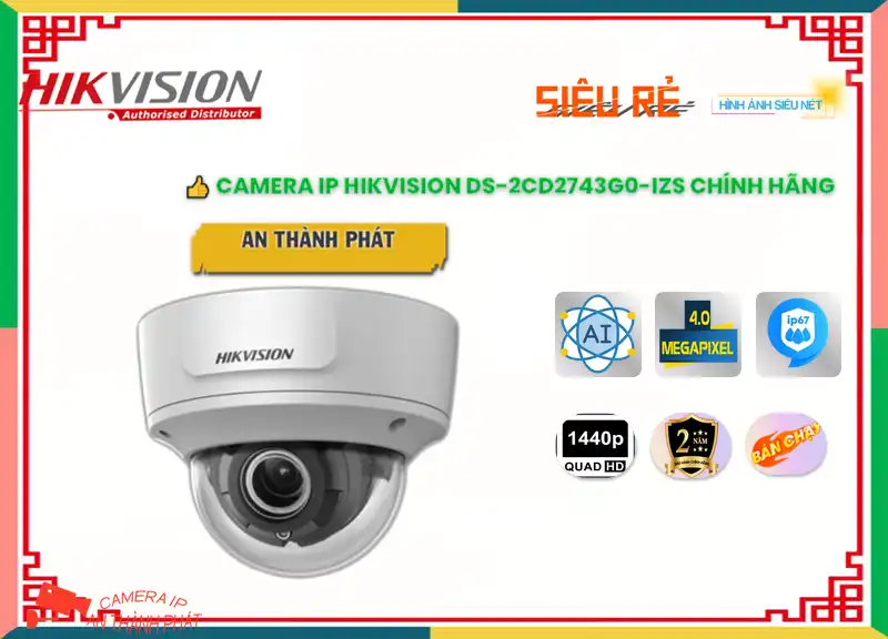 Camera Hikvision DS-2CD2743G0-IZS Camera Hikvision DS-2CD2743G0-IZS