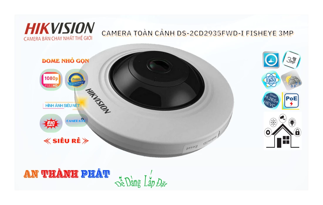DS-2CD2935FWD-I sắc nét Hikvision ➠ DS-2CD2935FWD-I sắc nét Hikvision ➠