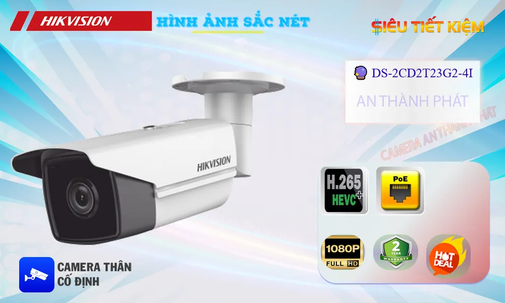 DS-2CD2T23G2-4I sắc nét Hikvision DS-2CD2T23G2-4I sắc nét Hikvision