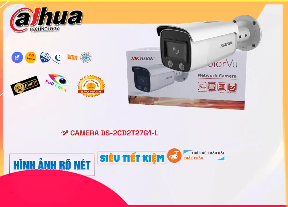 DS-2CD2T27G1-L sắc nét Hikvision ➠ DS-2CD2T27G1-L sắc nét Hikvision ➠