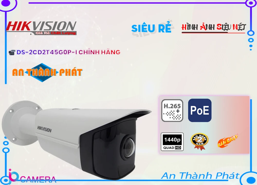 DS-2CD2T45G0P-I sắc nét Hikvision DS-2CD2T45G0P-I sắc nét Hikvision