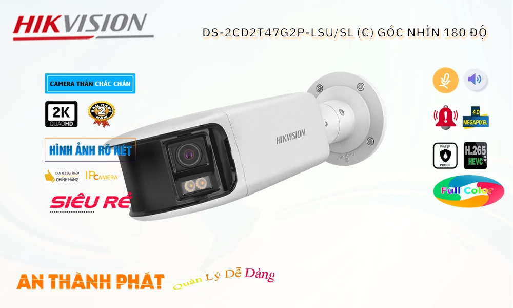 DS-2CD2T47G2P-LSU/SL(C) sắc nét Hikvision
