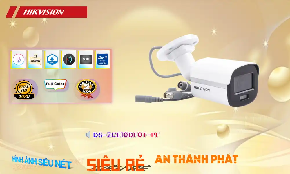 DS-2CE10DF0T-PF sắc nét Hikvision DS-2CE10DF0T-PF sắc nét Hikvision