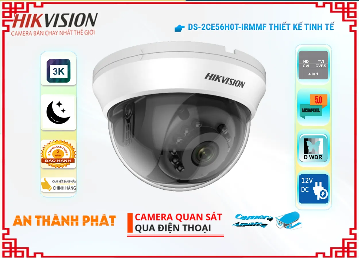 ➠ DS-2CE56H0T-IRMMF sắc nét Hikvision ➠ DS-2CE56H0T-IRMMF sắc nét Hikvision