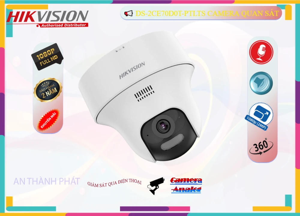 Camera HD Anlog DS-2CE70D0T-PTLTS Hikvision Chất Lượng Camera HD Anlog DS-2CE70D0T-PTLTS Hikvision Chất Lượng