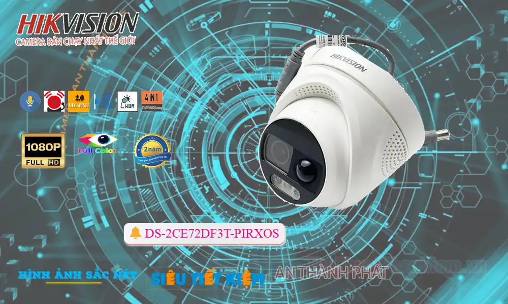 DS-2CE72DF3T-PIRXOS sắc nét Hikvision