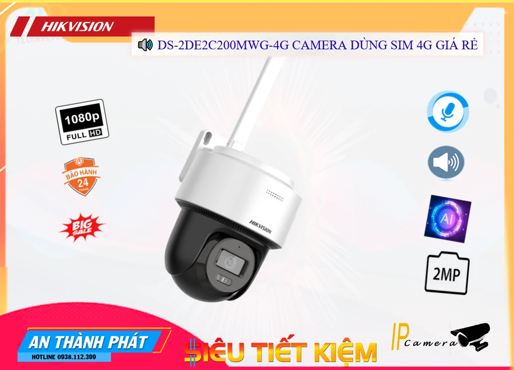 Camera Ip sắc nét DS-2DE2C200MWG-4G Giá rẻ ✨ Camera Ip sắc nét DS-2DE2C200MWG-4G Giá rẻ ✨