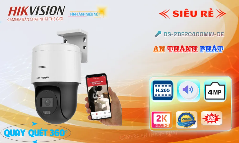 DS-2DE2C400MW-DE sắc nét Hikvision DS-2DE2C400MW-DE sắc nét Hikvision