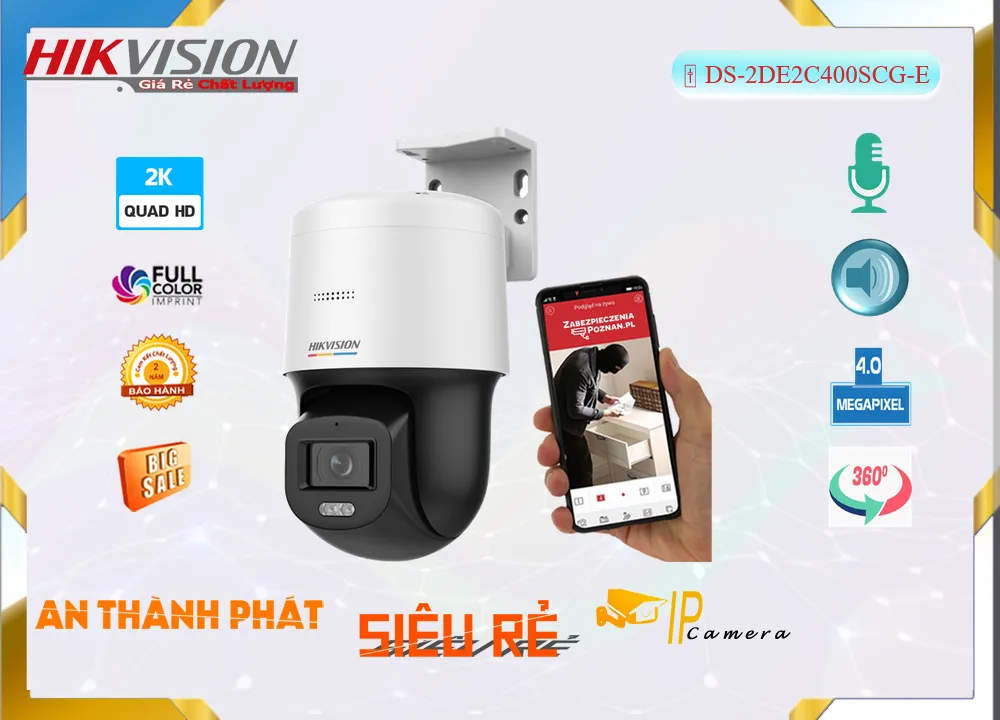DS-2DE2C400SCG-E sắc nét Hikvision DS-2DE2C400SCG-E sắc nét Hikvision