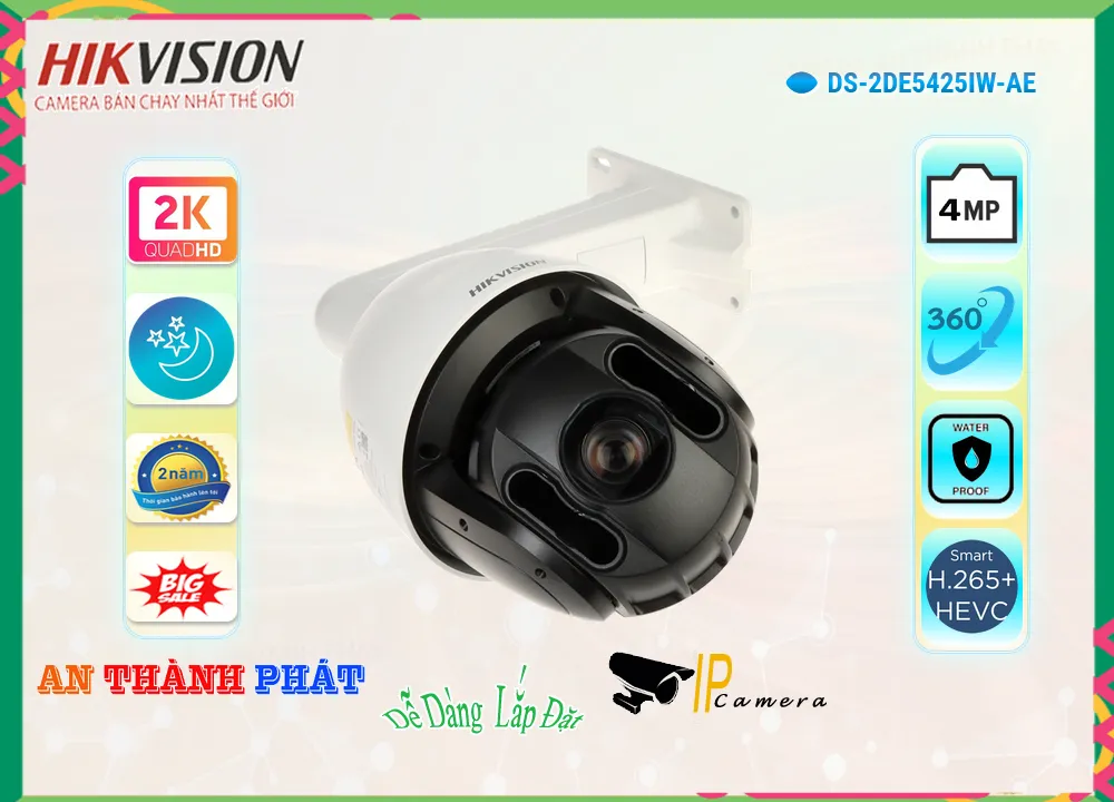 DS-2DE5425IW-AE sắc nét Hikvision DS-2DE5425IW-AE sắc nét Hikvision