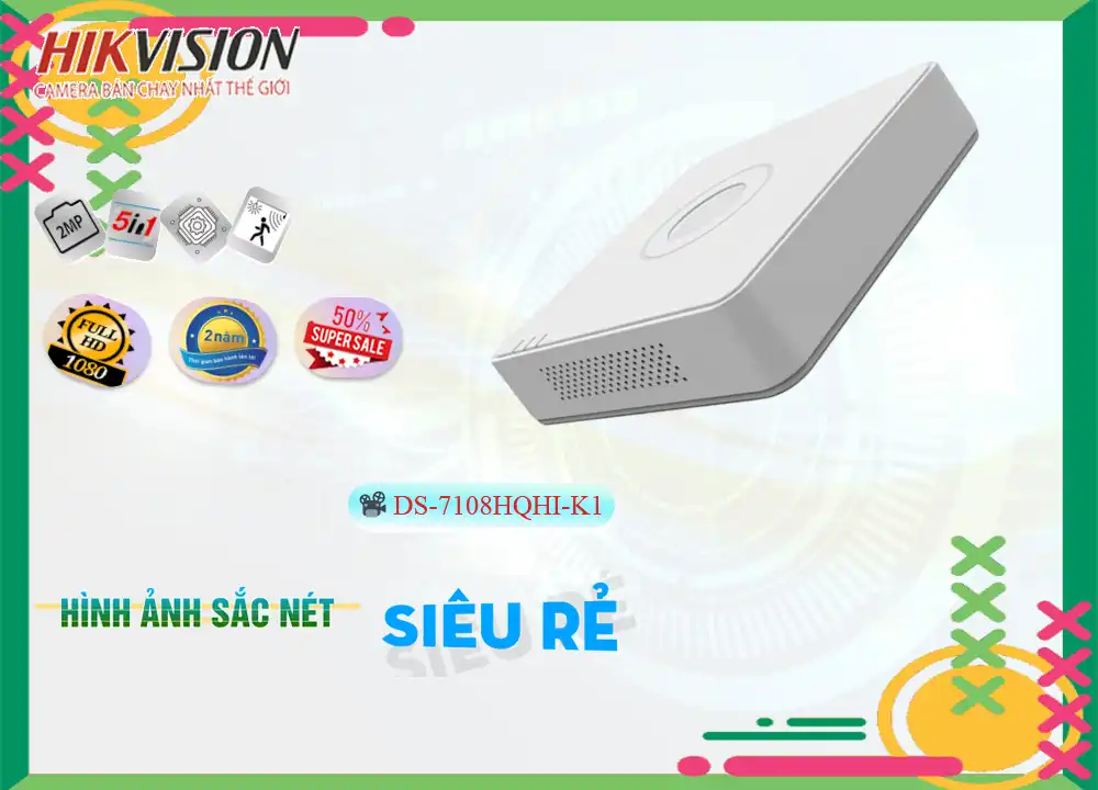 DS-7108HQHI-K1 sắc nét Hikvision DS-7108HQHI-K1 sắc nét Hikvision