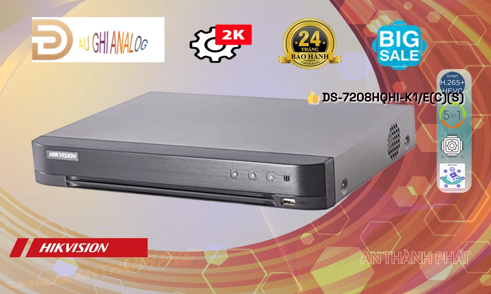 DS-7208HQHI-K1/E(C)(S) sắc nét Hikvision