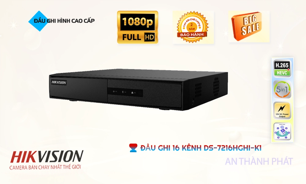 DS-7216HGHI-K1 Đầu ghi Camera Hikvision Giá tốt DS-7216HGHI-K1 Đầu ghi Camera Hikvision Giá tốt