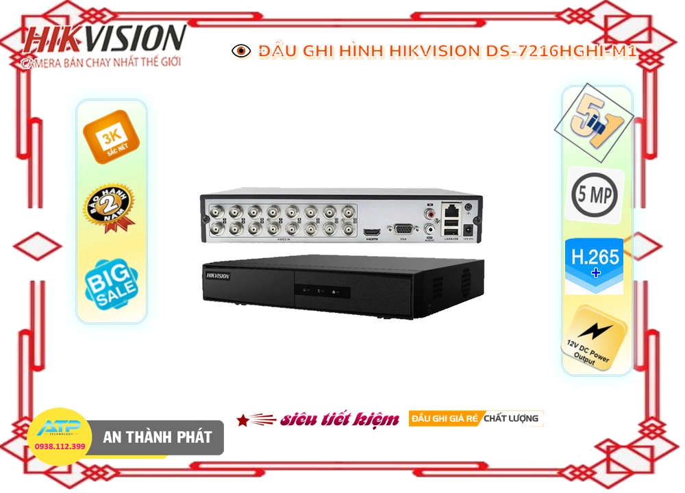DS-7216HGHI-M1 Đầu Ghi Hình Giá tốt DS-7216HGHI-M1 Đầu Ghi Hình Giá tốt