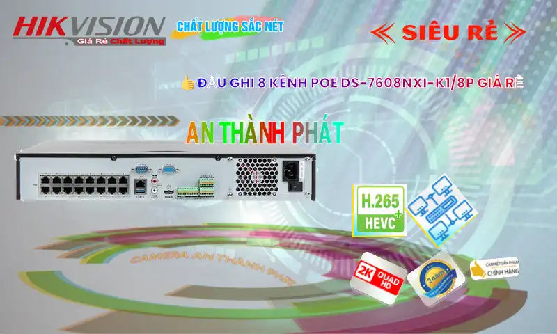 DS-7608NXI-K1/8P sắc nét Hikvision ➠ DS-7608NXI-K1/8P sắc nét Hikvision ➠
