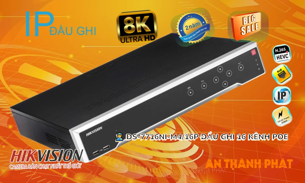 DS-7716NI-M4/16P sắc nét Hikvision DS-7716NI-M4/16P sắc nét Hikvision