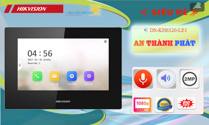 Hikvision DS-KH6320-LE1 Chuôn cửa thông minh Hikvision DS-KH6320-LE1 Chuôn cửa thông minh