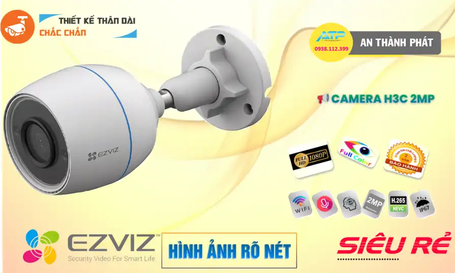 H3C 2MP sắc nét Wifi Ezviz