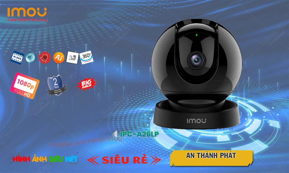 IPC-A26LP sắc nét Wifi Imou IPC-A26LP sắc nét Wifi Imou
