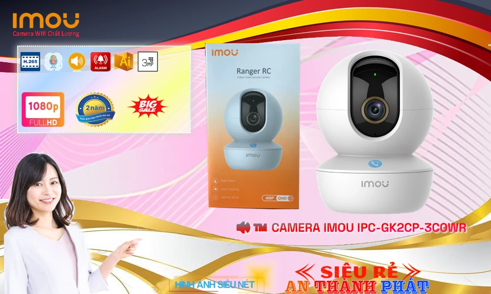 IPC-GK2CP-3C0WR sắc nét Wifi Imou IPC-GK2CP-3C0WR sắc nét Wifi Imou