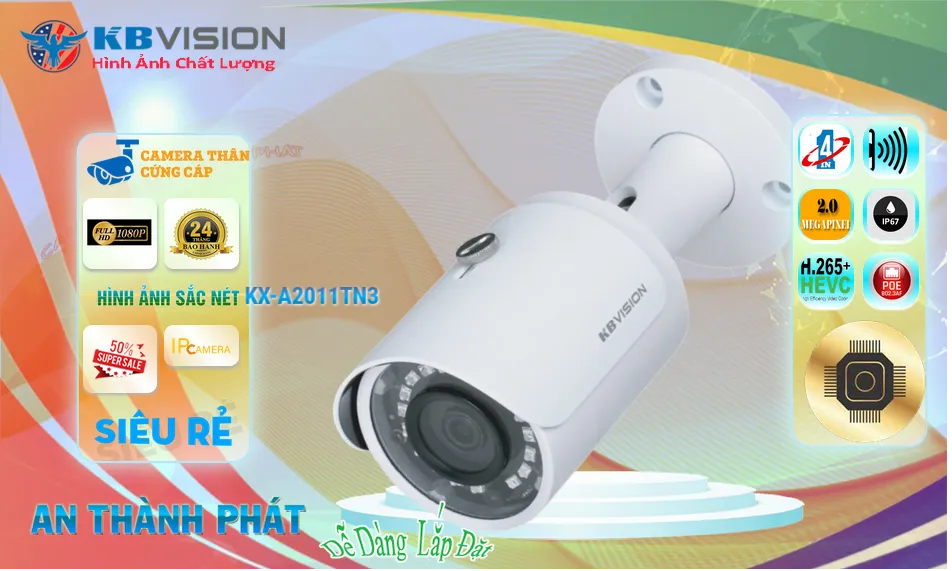 KX-A2011TN3 sắc nét KBvision KX-A2011TN3 sắc nét KBvision