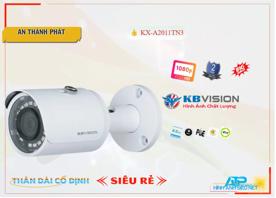 KX-A2011TN3 sắc nét KBvision KX-A2011TN3 sắc nét KBvision