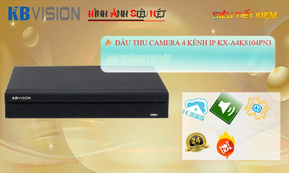 Đầu Thu KX-A4K8104PN3 KBvision Đầu Thu KX-A4K8104PN3 KBvision