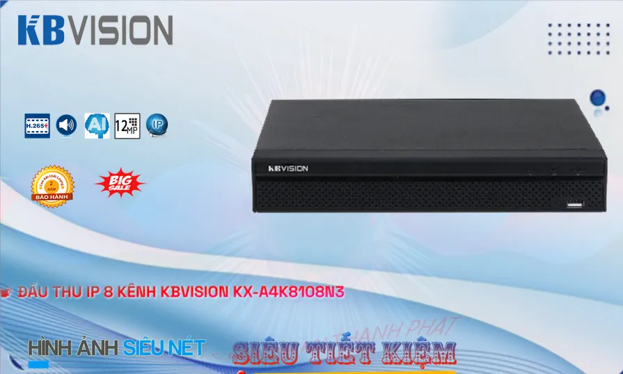 ✴ KX-A4K8108N3Thiết Bị Ghi Hình Thiết kế Đẹp KBvision ✴ KX-A4K8108N3Thiết Bị Ghi Hình Thiết kế Đẹp KBvision