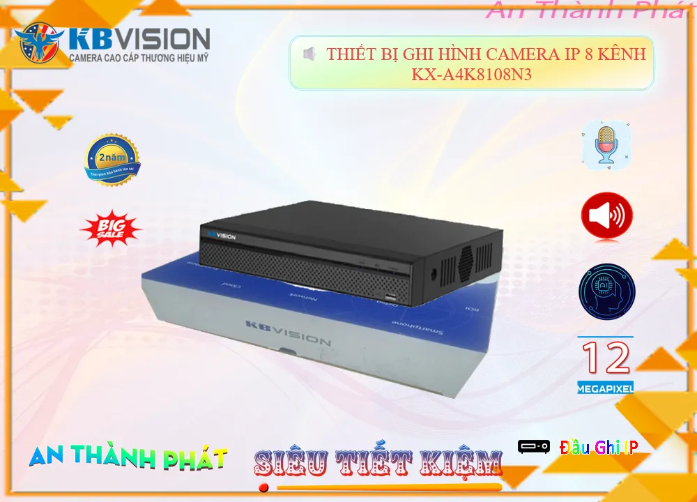 ✴ KX-A4K8108N3Thiết Bị Ghi Hình Thiết kế Đẹp KBvision ✴ KX-A4K8108N3Thiết Bị Ghi Hình Thiết kế Đẹp KBvision