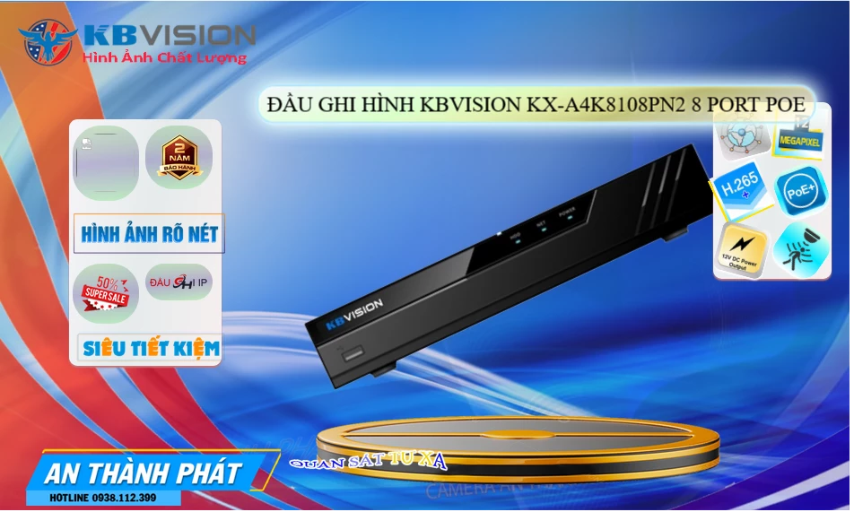 KX-A4K8108PN2 sắc nét KBvision KX-A4K8108PN2 sắc nét KBvision