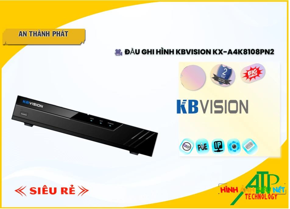 KX-A4K8108PN2 sắc nét KBvision KX-A4K8108PN2 sắc nét KBvision